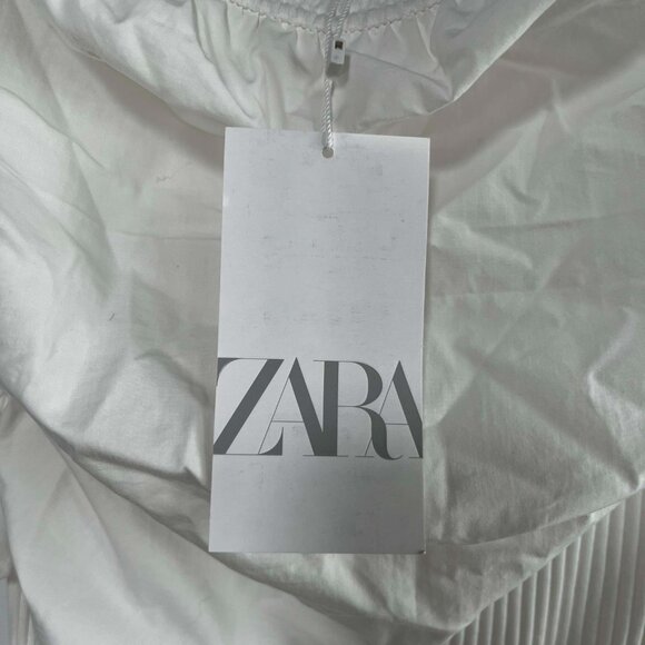 NWT Zara Stapless White Bridal Shower Dress - Picture 5 of 6